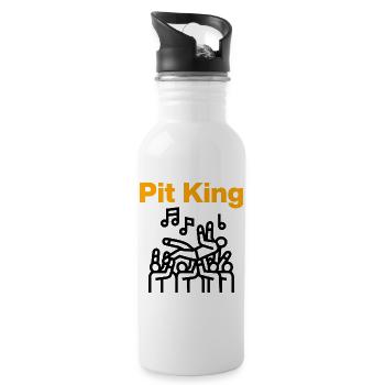 Pit King, Mosh Monarch! - Trinkflasche mit integriertem Trinkhalm - Weiß - Rechts