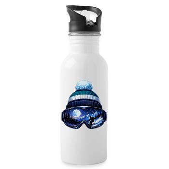 Skieur Après Ski Hat Ski Goggles Sports d’hiver - Gourde avec paille intégrée - blanc - Droite