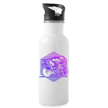 Vélo de route parfait pour tous les vélos de route - Gourde avec paille intégrée - blanc - Droite