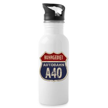 A40 - Ruhr area - Water bottle with straw - white - Right