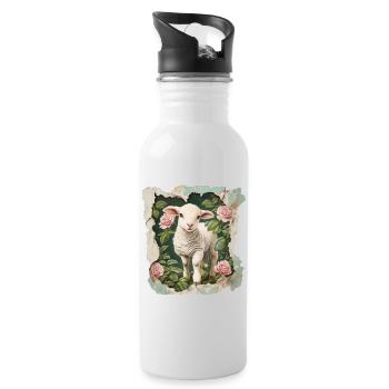 Lamb Vintage - Water bottle with straw - white - Right