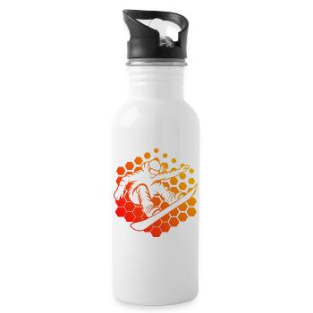 Direkte Snowboard Aussage für Frauen - Trinkflasche mit integriertem Trinkhalm - Weiß - Rechts