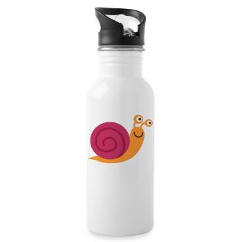 Little Explorer: Süße Schnecke für kleine Entdecke - Trinkflasche mit integriertem Trinkhalm - Weiß - Rechts