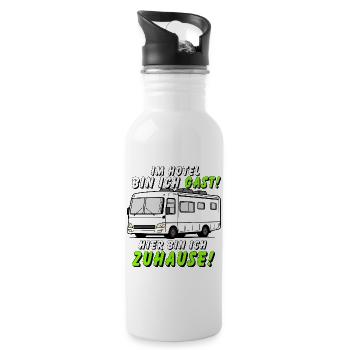 I'm a guest – at home in a motorhome - Water bottle with straw - white - Right