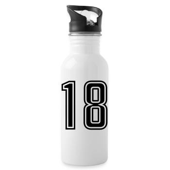 18 - Gourde avec paille intégrée - blanc - Droite