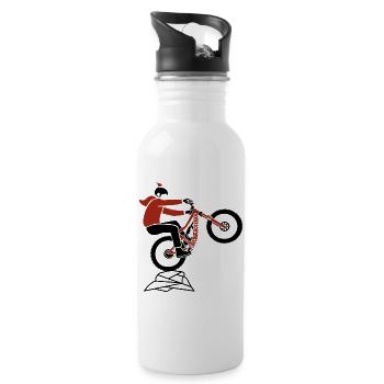 HORJENOŠERKA - Water bottle with straw - white - Right