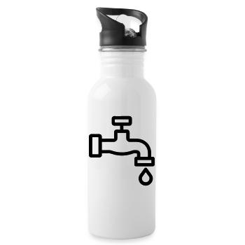 Tap - Water bottle with straw - white - Right