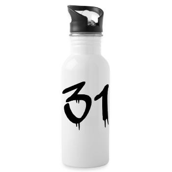 31 - Water bottle with straw - white - Right