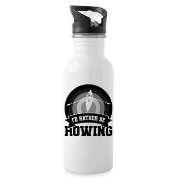 Rower joke - Water bottle with straw - white - Right