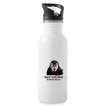 Guck mich nicht in diesem Ton an! - Trinkflasche mit integriertem Trinkhalm - Weiß - Rechts