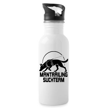 Malinois Mantrailing Search Team Dog Dog Wilsigns - Water bottle with straw - white - Right