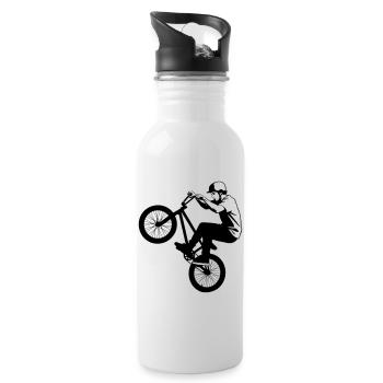 Le BMX - Gourde avec paille intégrée - blanc - Droite