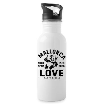 Malle 2026 Party People Malle Love - Water bottle with straw - white - Right