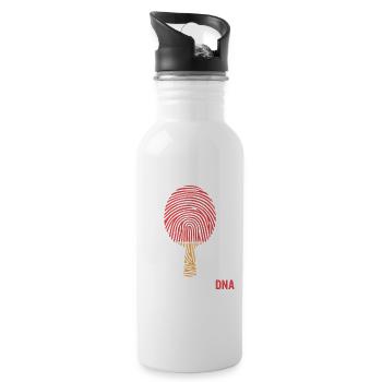 Tischtennis ist in meiner DNA Lustig Tischtennis - Trinkflasche mit integriertem Trinkhalm - Weiß - Rechts