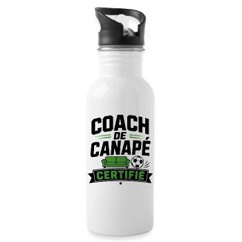 Coach de Canapé Certifié - Foot Humour - Gourde avec paille intégrée - blanc - Droite