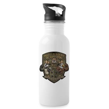 Milfit Academy Patch Muscle Heroes - Water bottle with straw - white - Right
