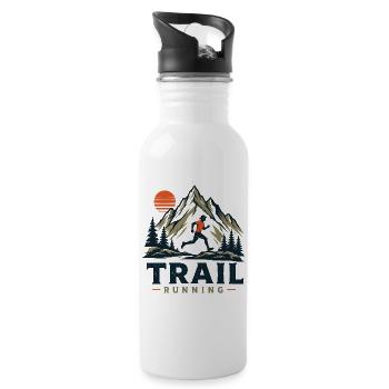 Course sur sentier - Gourde avec paille intégrée - blanc - Droite