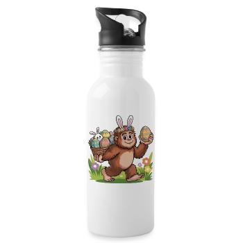 Happy Easter Sweet Easter Bunny Egg Hunt Easter Eggs - Water bottle with straw - white - Right