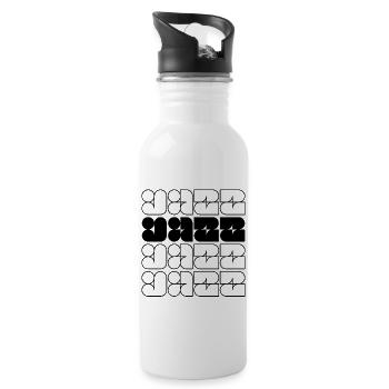Logo Modern Jazz - Gourde avec paille intégrée - blanc - Droite