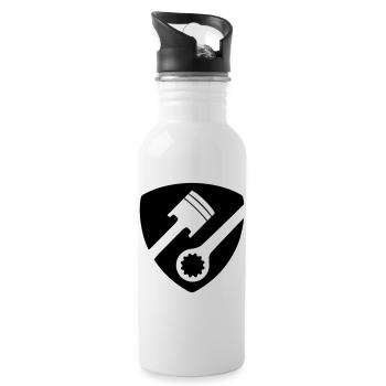 Automotive Mechatronics Technician Piston and Tool - Water bottle with straw - white - Right
