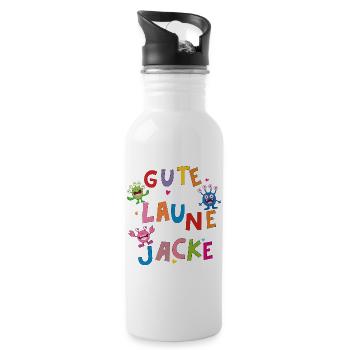 GUTE LAUNE MONSTER  - Trinkflasche mit integriertem Trinkhalm - Weiß - Rechts