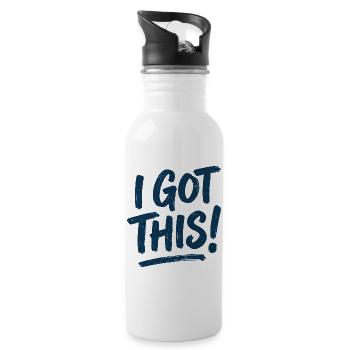 I Got This! Motivational Brush - Water bottle with straw - white - Right