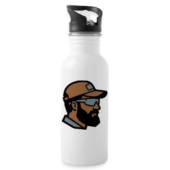 Craftsman Profile Logo - Water bottle with straw - white - Right