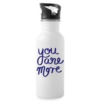 You are more - Water bottle with straw - white - Right