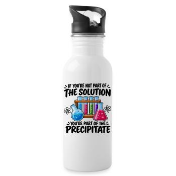Lustige Chemie-Wissenschaftslehrerin Labor-Geek-Kunst - Trinkflasche mit integriertem Trinkhalm - Weiß - Rechts