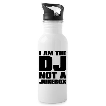 DJ - I am the DJ not a jukebox - Gourde avec paille intégrée - blanc - Droite