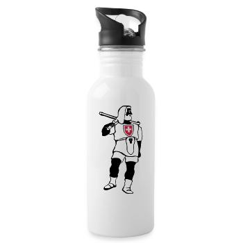 tellneu - Trinkflasche mit integriertem Trinkhalm - Weiß - Rechts