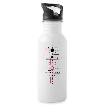 Points and lines - Water bottle with straw - white - Right