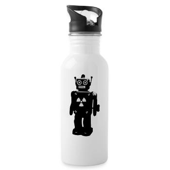 Robot - Water bottle with straw - white - Right