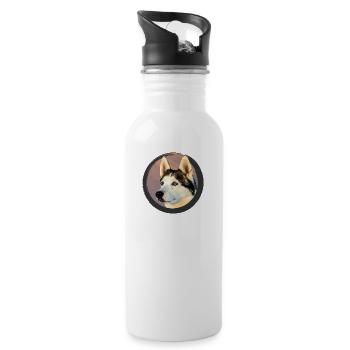 Husky - Water bottle with straw - white - Right