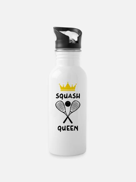 La Reine du Squash - Squash Queen - Gourde avec paille intégrée - blanc