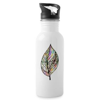 Leaf - Water bottle with straw - white - Right