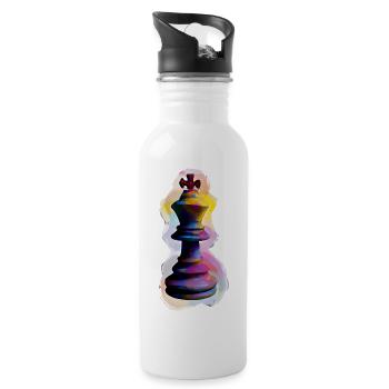 Art Chess Piece King - Gourde avec paille intégrée - blanc - Droite