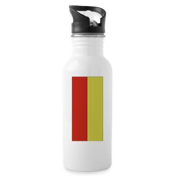 Red Yellow Colors - Water bottle with straw - white - Right