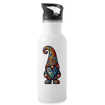 Gnom - Trinkflasche mit integriertem Trinkhalm - Weiß - Rechts