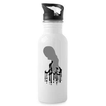 Tentakel Oktopus Tinte Tropfen Graffiti Spray Cool - Trinkflasche mit integriertem Trinkhalm - Weiß - Rechts