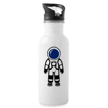 Astronaute - Gourde avec paille intégrée - blanc - Droite