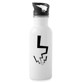 Lightning - Water bottle with straw - white - Right