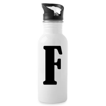 F - Water bottle with straw - white - Right