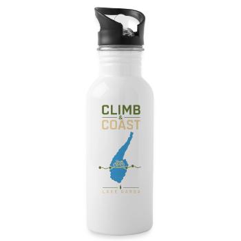 Lake Garda Cycling Vacation Climb and Coast Souven - Trinkflasche mit integriertem Trinkhalm - Weiß - Rechts