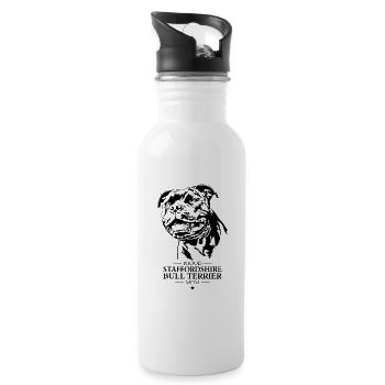 Staffordshire Bull Terrier Mom Dog Dog Wilsigns - Water bottle with straw - white - Right
