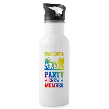 Mallorca Party Crew - Gourde avec paille intégrée - blanc - Droite