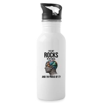 Collectionneur de roches Géologie Collecteur de fossiles - Gourde avec paille intégrée - blanc - Droite