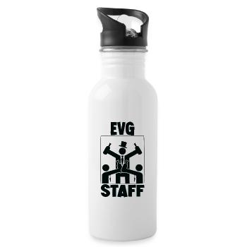EVG Staff - Enterrement de vie de garçon Marié - Gourde avec paille intégrée - blanc - Droite