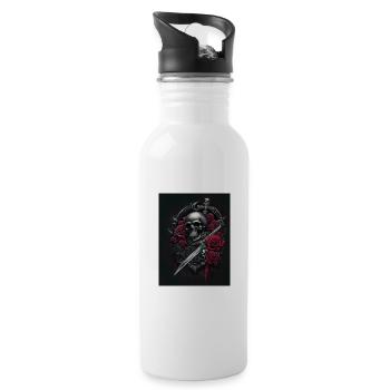 Heavy Metal 18 - Water bottle with straw - white - Right