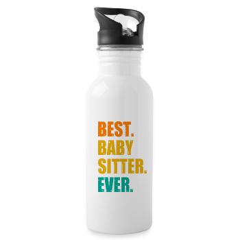 Best Babysitter Ever Daycare Provider Babysitting - Trinkflasche mit integriertem Trinkhalm - Weiß - Rechts